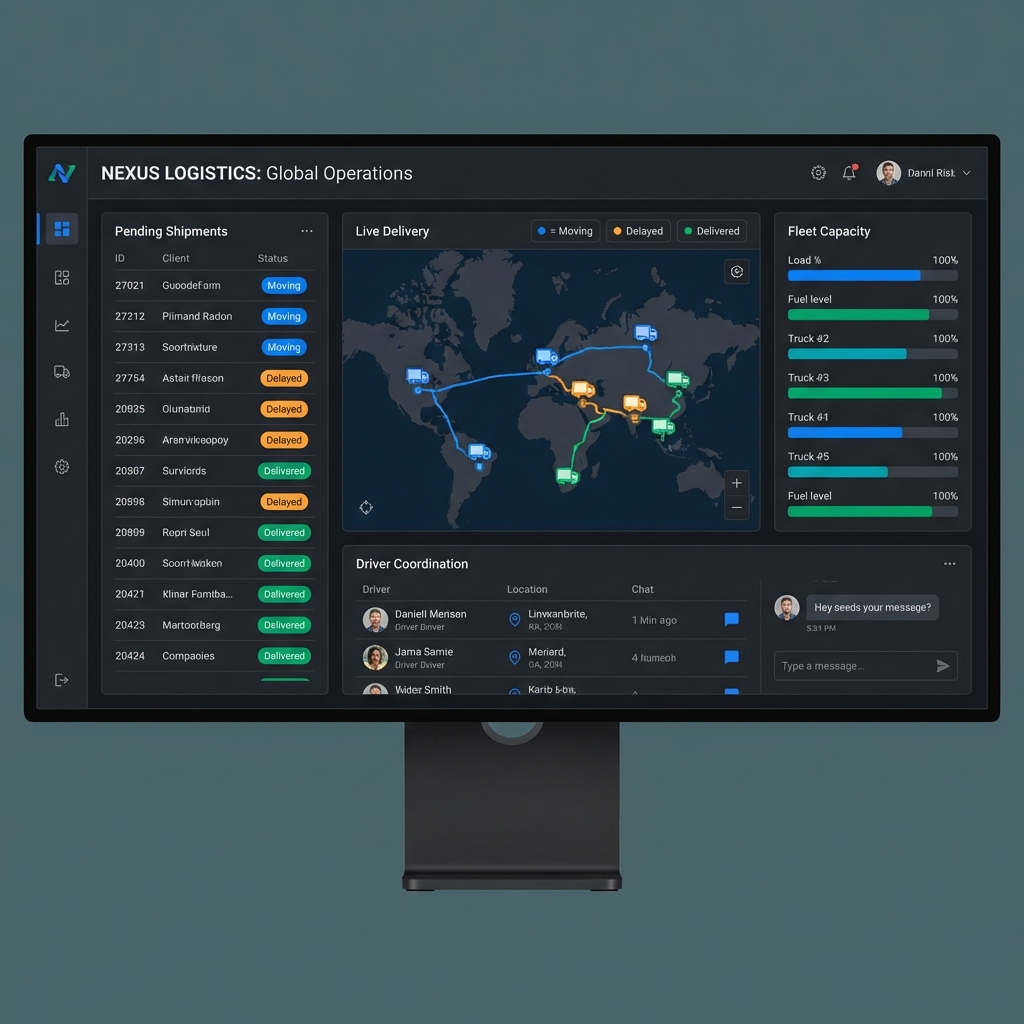 Lojistik Planlama Paneli Mockup
