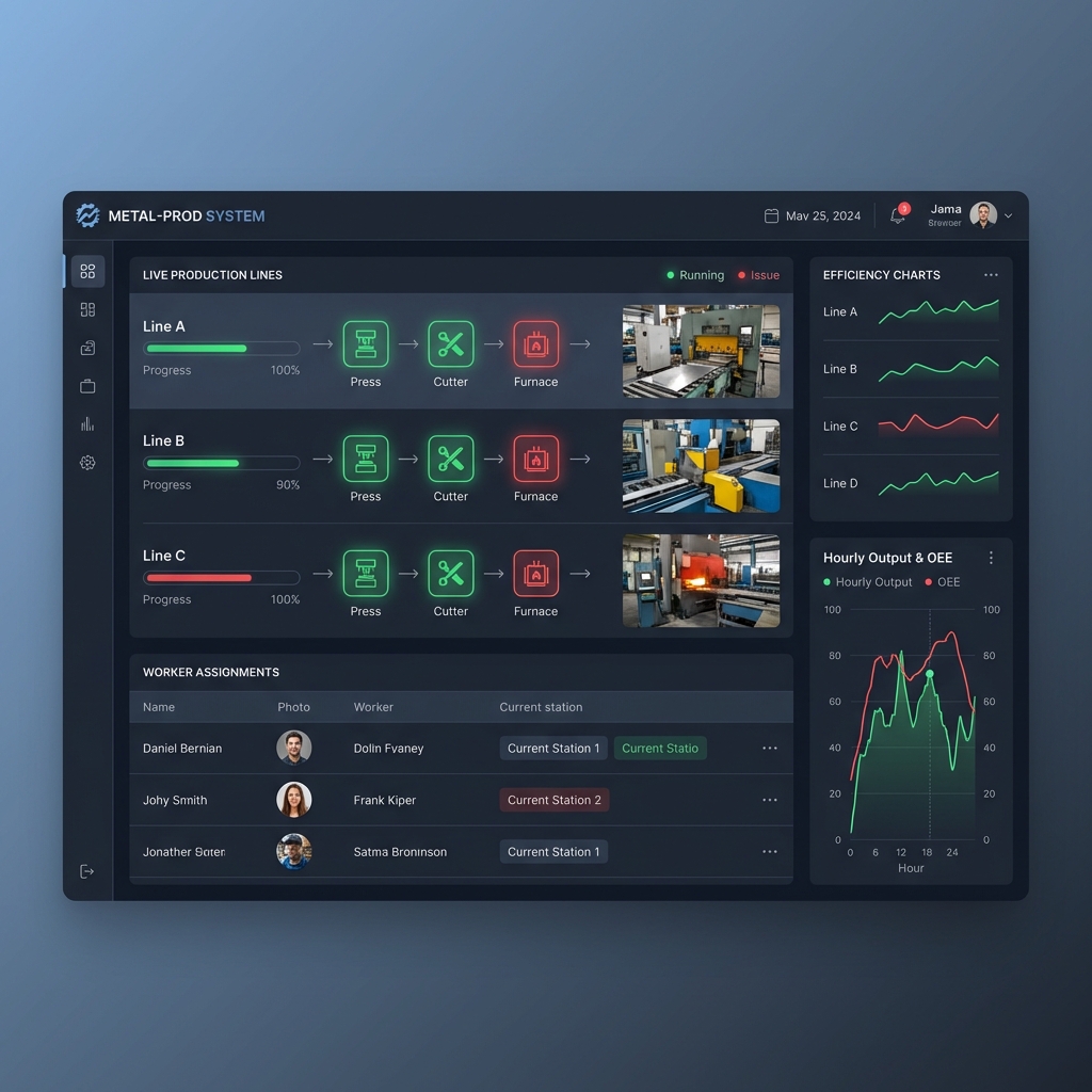 Üretim Takip Paneli Mockup